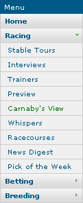 [Selected menu item Carnaby's View]